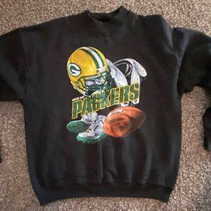 Green Bay Packers VINTAGE 90's Pullover Sweater XL Black NFL